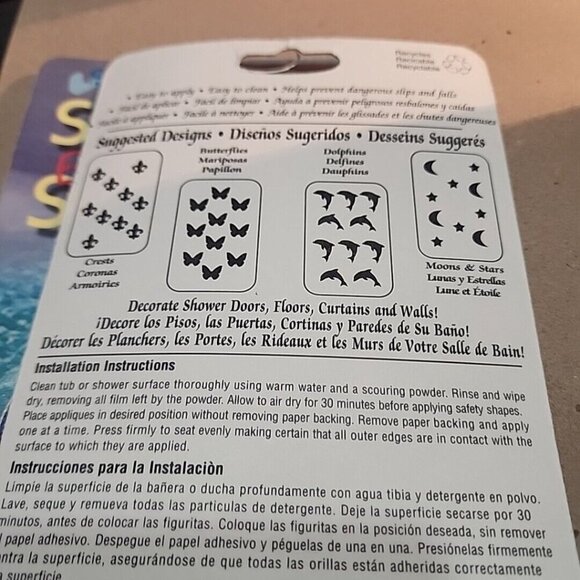 Vtg Compac Safe T Shapes Dolphins Nonslip Safety Applique Bathtub Stickers Lot 2 - Picture 4 of 6